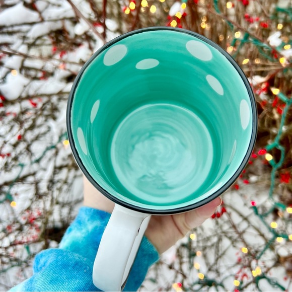 New - PUG MUG - Double Sided - Coffee Mug/Cup with fun turquoise blue interior - Picture 7 of 8
